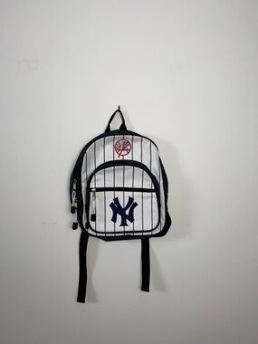 New York Yankees Mini Backpack MLB Pinstripe Logo Bag Navy White Kids Small